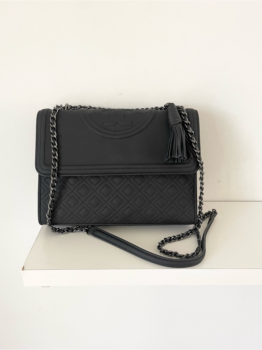 Tory Burch Fleming Black Shoulder Bag